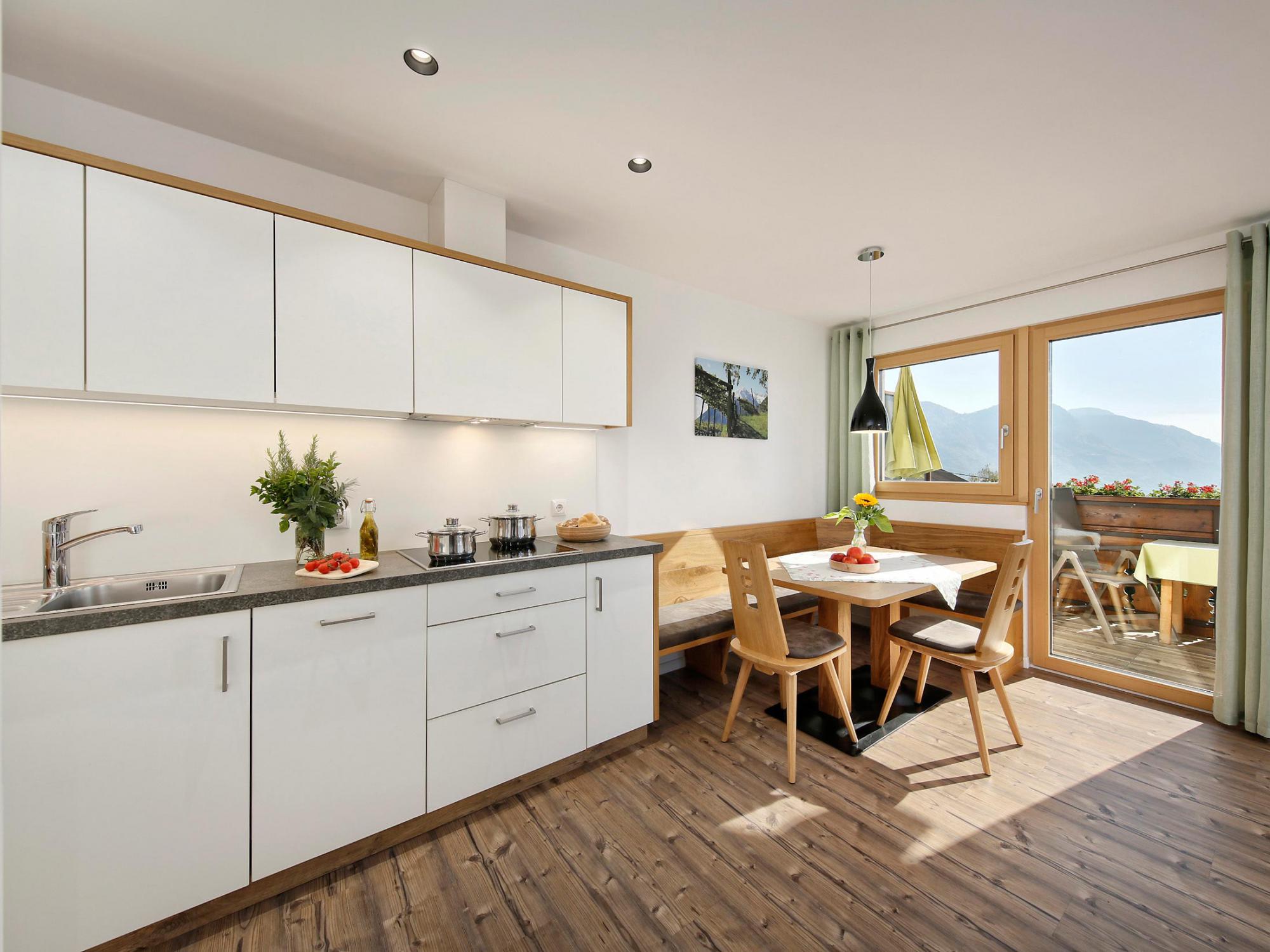 Kitchen with panoramic window - apartment 4