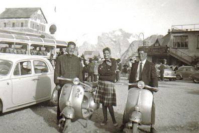 Stilfser Joch - Grandpa David with his first Vespa 150